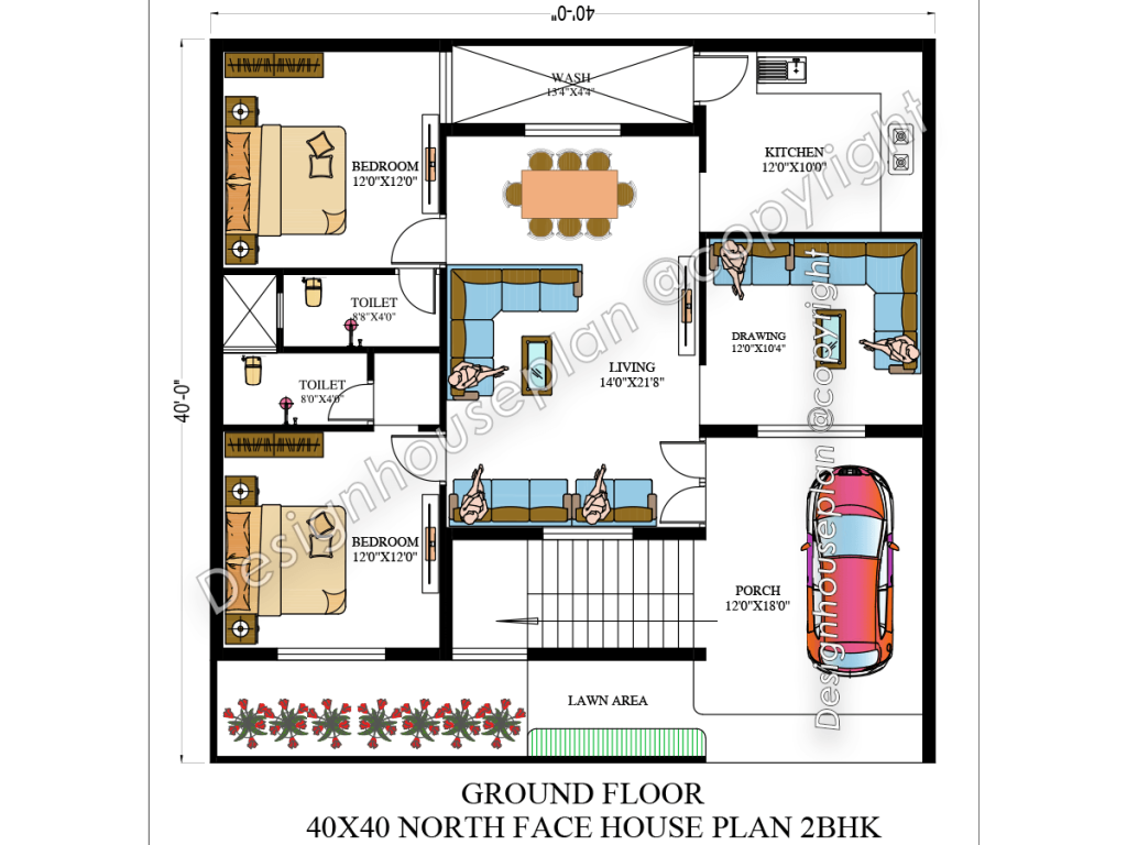 40 x 40 house plan Vastu