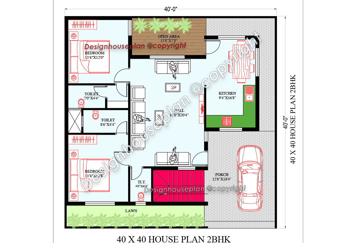 40x40 affordable house design