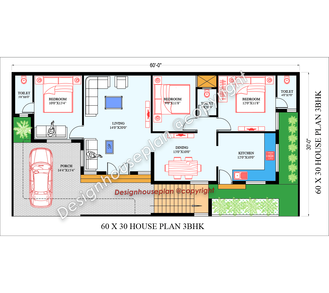 60x30 affordable house design
